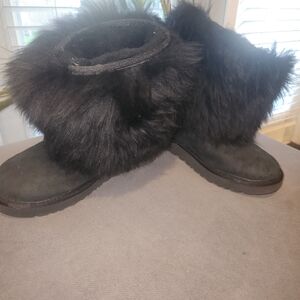 UGG Black Furry Boots